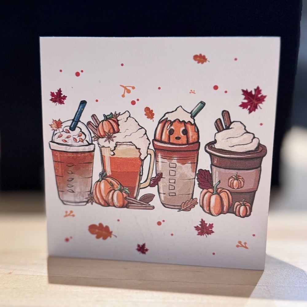 Autumn Coffee Wood Sign, Fall Decor, Decoration for Home or Office